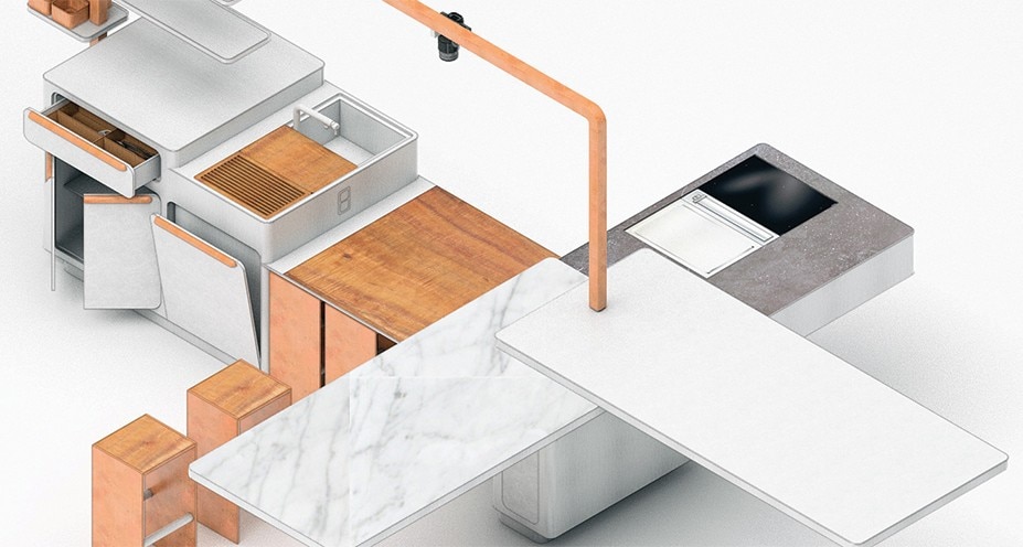 Swatch, la cucina pensata per una food blogger, progetto di Josefina Colombero, Franco Nabor e Rima Nafouj