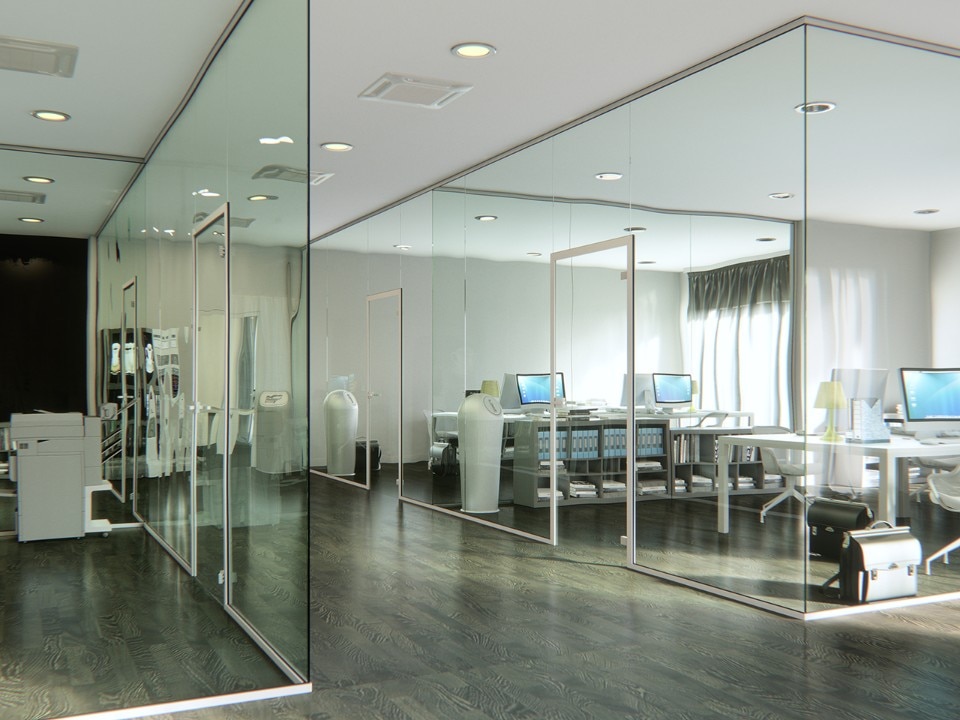 Spazio, pareti divisorie prodotte da Faraone