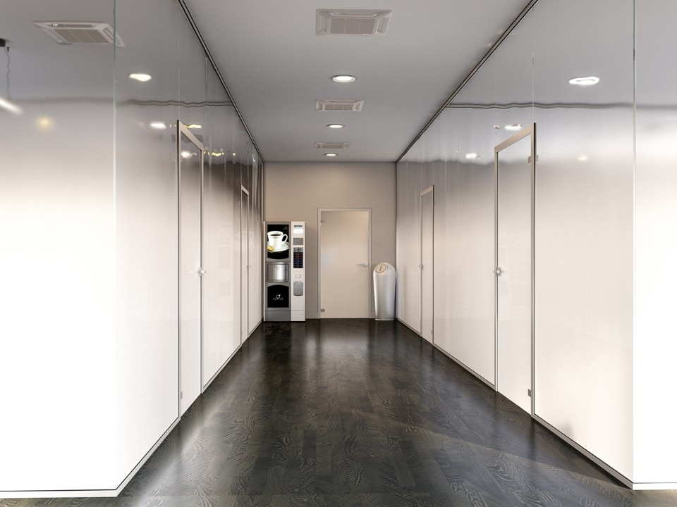 Spazio, pareti divisorie prodotte da Faraone