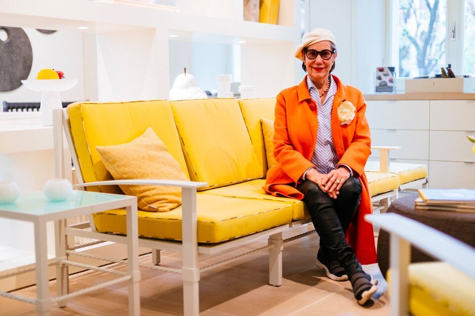 Portrait of Janice Feldman, designer and founder of Janus et Cie