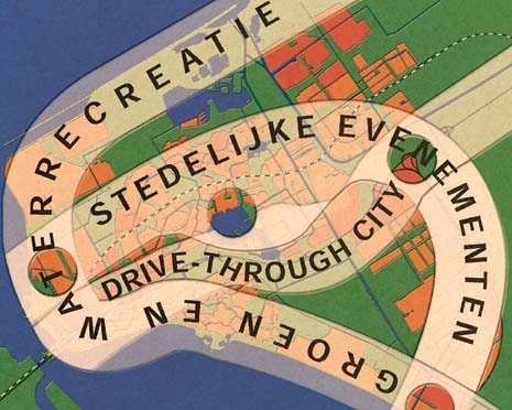 De Architekten Cie: Studio di flussi di attività per un parco ad Almeere (Paesi Bassi). Dal volume: Profession Architect, 010 Publishers, Rotterdam, 2002
