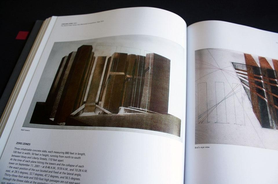 Doppie pagine da Raimund Abraham. [UN]BUILT. Stargazer, 2003. Da <i>Loci Ultimi, The Last Abodes of Mankind</I>.