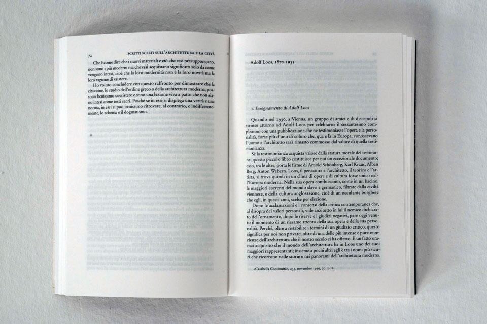 Aldo Rossi, <em>Scritti scelti sull'architettura e la città 1956-1972</em>, Quodlibet Abitare, Macerata 2012. Vista pagine interne