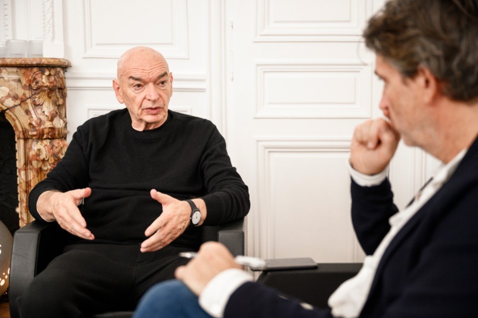 Jean Nouvel durante l'intervista con Walter Marriotti