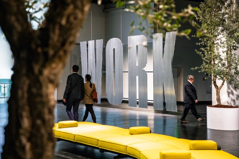 The Vitra booth at Orgatec 2018. Photo courtesy of Vitra