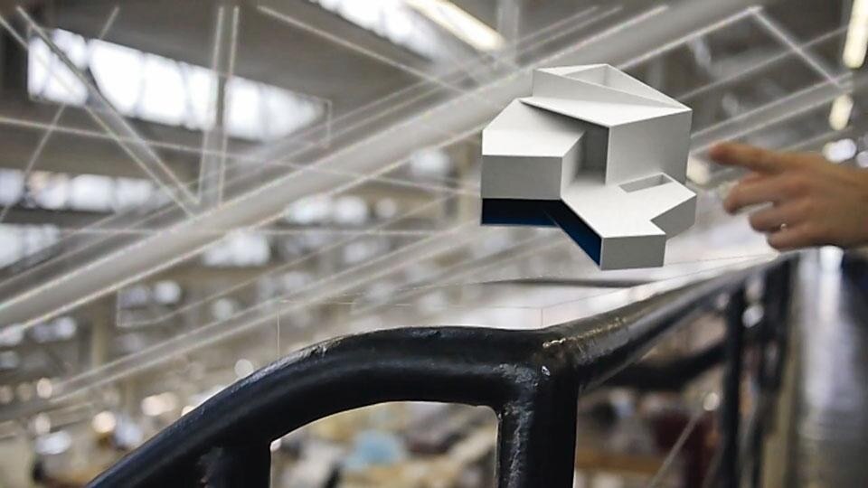 The work developed
by Greg Tran at Harvard
Graduate School of
Design (2011) glimpses
how ar would affect the
development of an idea,
subverting our perception
of the physical world The work developed
by Greg Tran at Harvard
Graduate School of
Design (2011) glimpses
how ar would affect the
development of an idea,
subverting our perception
of the physical world