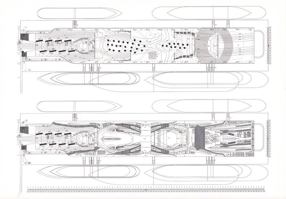 FOA, <em>Yokohama Port Terminal</em>, Yokohama, 1994, plans FOA, <em>Yokohama Port Terminal</em>, Yokohama, 1994, plans