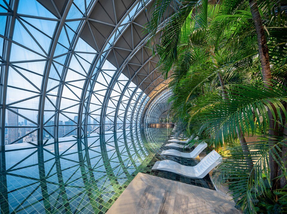 The interiors of Moshe Safdie’s tropical tunnel, 250 meters above the ground