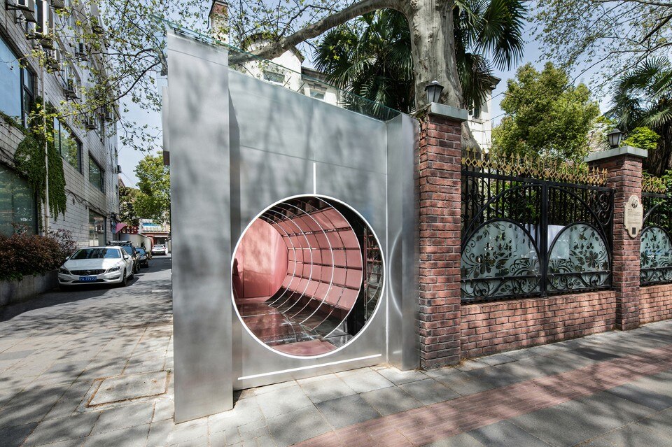 A pop-up store designed as a time tunnel