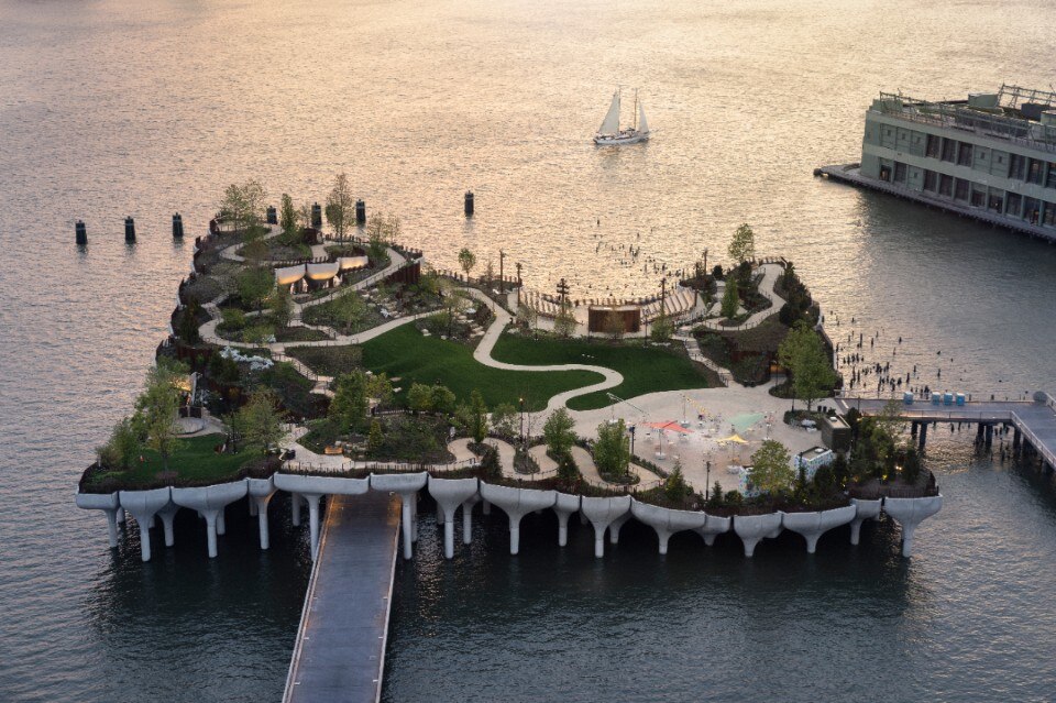 Little Island, a futuristic floating park, opens in NYC
