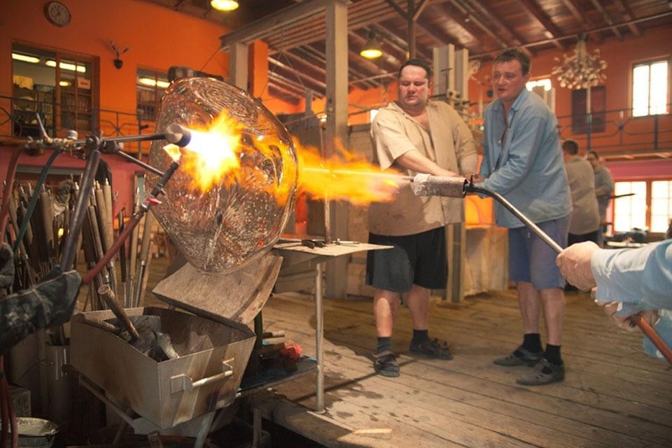 A phase of the glass production A phase of the glass production