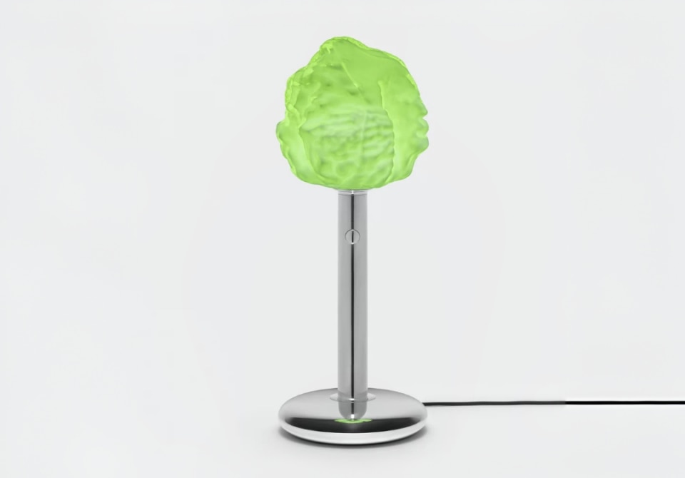 Grau’s new lamp resembles an alien artifact and originates from an actual meteorite