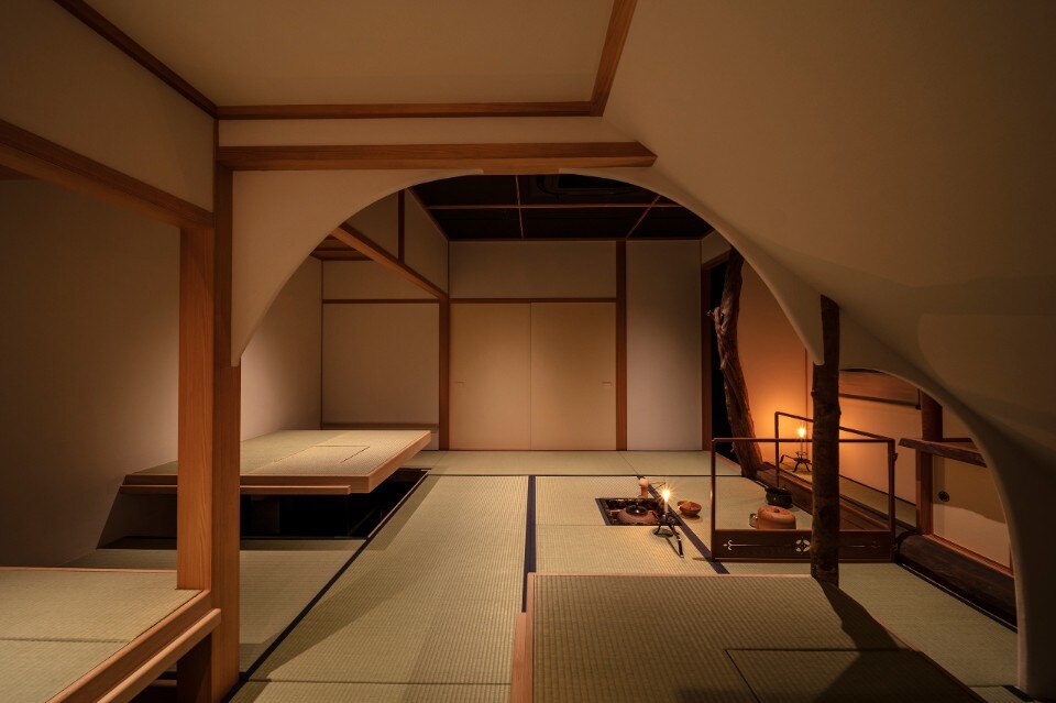 Transformable environments for tea ceremony in a Tokyo restaurant