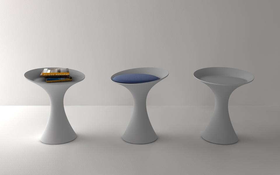 Mario Ferrarini, <em>Kalè</em> table-stool for Living Divani Mario Ferrarini, <em>Kalè</em> table-stool for Living Divani