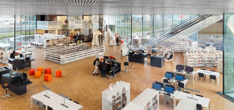 OMA, Bibliothèque Alexis de Tocqueville, Caen, France, 2017. Photo Delfino Sisto Legnani and Marco Cappelletti OMA, Bibliothèque Alexis de Tocqueville, Caen, France, 2017. Photo Delfino Sisto Legnani and Marco Cappelletti