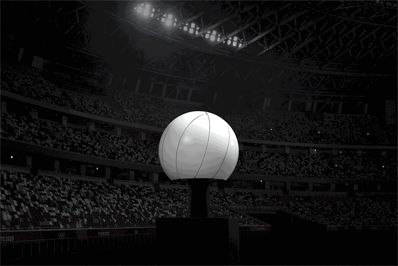The Olympic cauldron by Nendo is a flaming volleyball