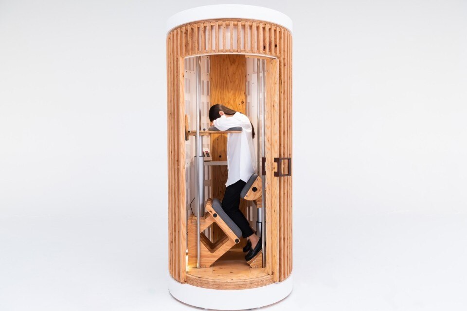 A pod where you can take a power nap while standing