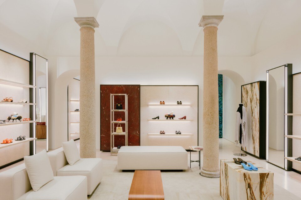 Renovated Ferragamo boutique in Milan bets on design
