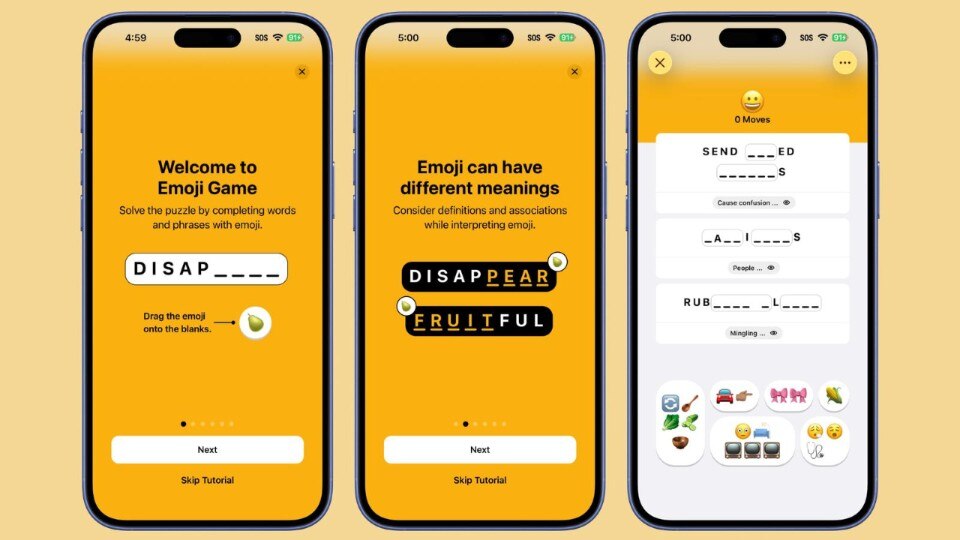 Apple made a Wordle-style game where you guess the news from emojis