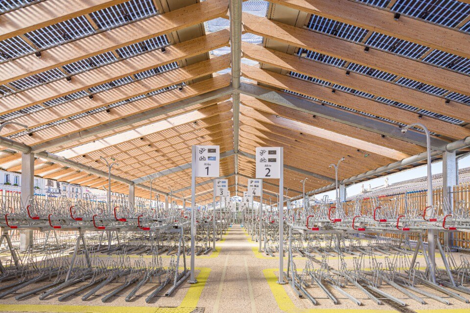 The new bicycle pavilion at Paris’ Gare du Nord is a leap into the future