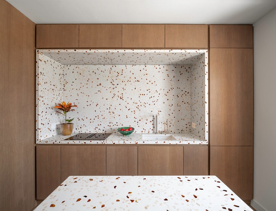 Barri Studio’s apartment in Barcelona reinterprets the Venetian terrazzo, indoors