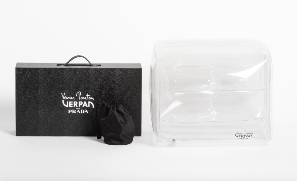 PORTER x TOMORROWLAND verner panton ポーチ Verpan for Prada. The Verner Panton 1960s Inflatable Stool is back