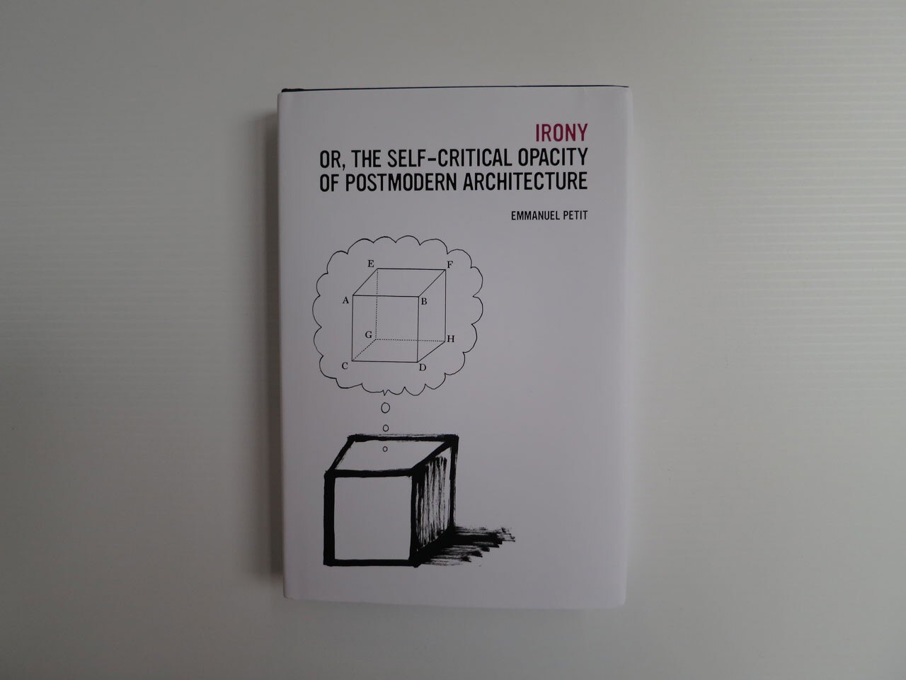 Emmanuel Petit, Irony; or, The Self-Critical Opacity of Postmodern Architecture, Yale Press 2013 Emmanuel Petit, Irony; or, The Self-Critical Opacity of Postmodern Architecture, Yale Press 2013