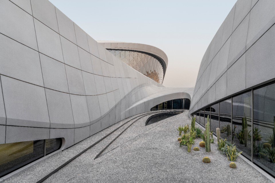 Zaha Hadid′s iconic lines integrate with topography in a UAE project