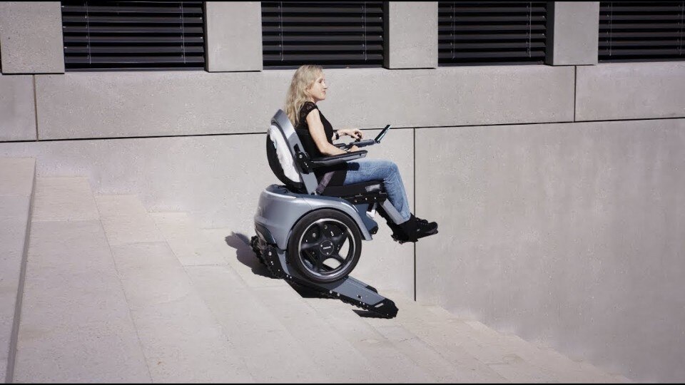 BRO is a self-balancing wheelchair that climbs stairs